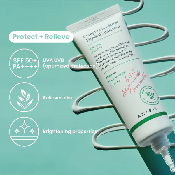 AXIS-Y Complete No-Stress Physical Sunscreen SPF 50+